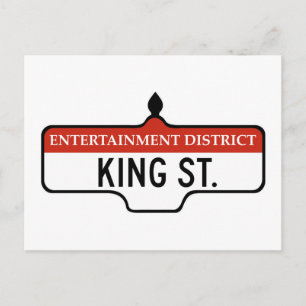 King Street, Toronto Street Sign Postcard