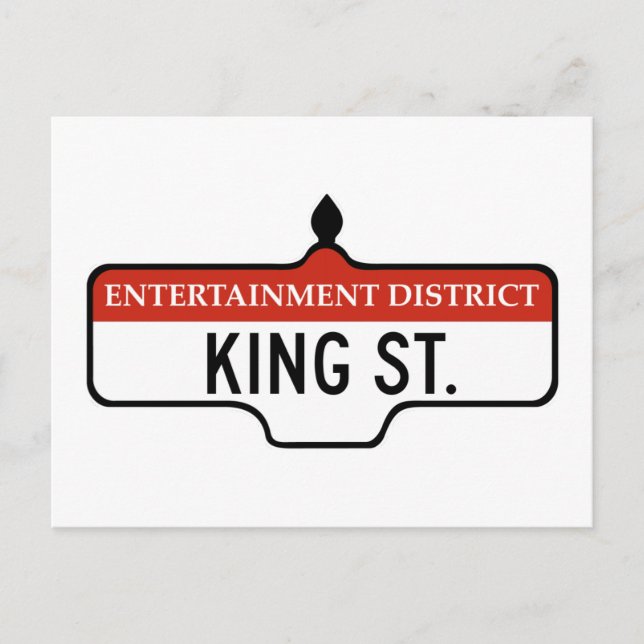 King Street, Toronto Street Sign Postcard (Front)