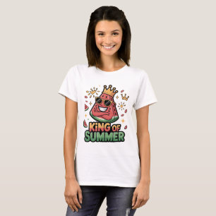 King Summer Watermelon King T-Shirt Cool Cartoon W
