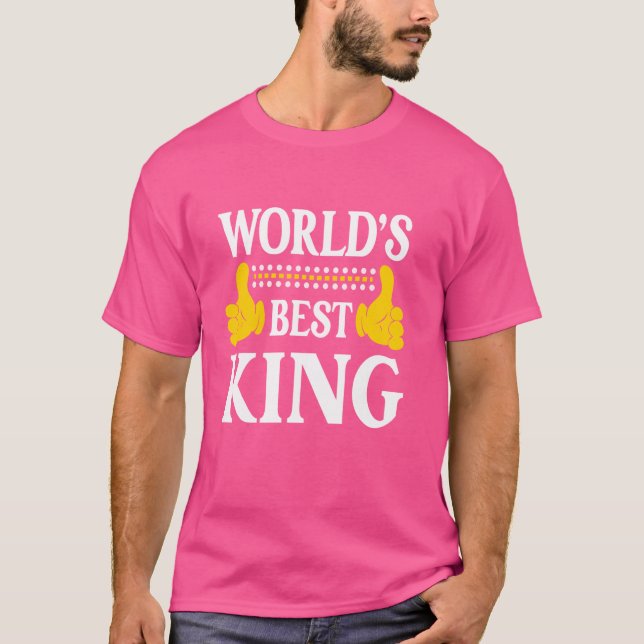 King Surname Funny Team Family Last Name World's B T-Shirt (Front)
