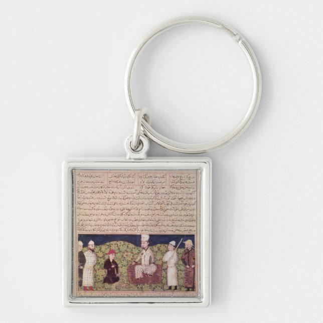 King surrounded by courtiers key ring (Front)