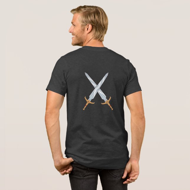 King Sword Illustration Tri-Blend Shirt (Back Full)