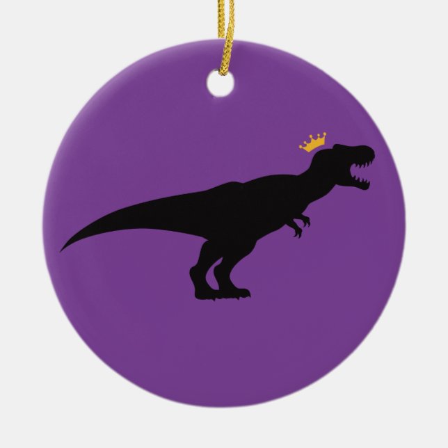 King T-Rex Ceramic Tree Decoration (Front)