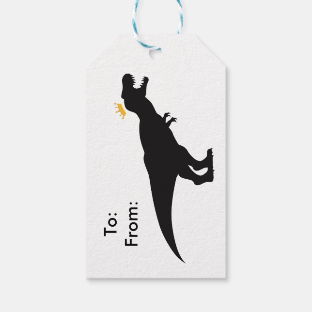 King T-Rex Gift Tags (Back)