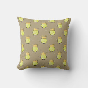 King Tennis - Seamless Pattern on Brown Background Cushion