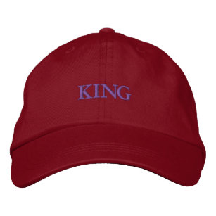 KING Text Colour - Grape Handsome-Hat Men Women Ma Embroidered Hat
