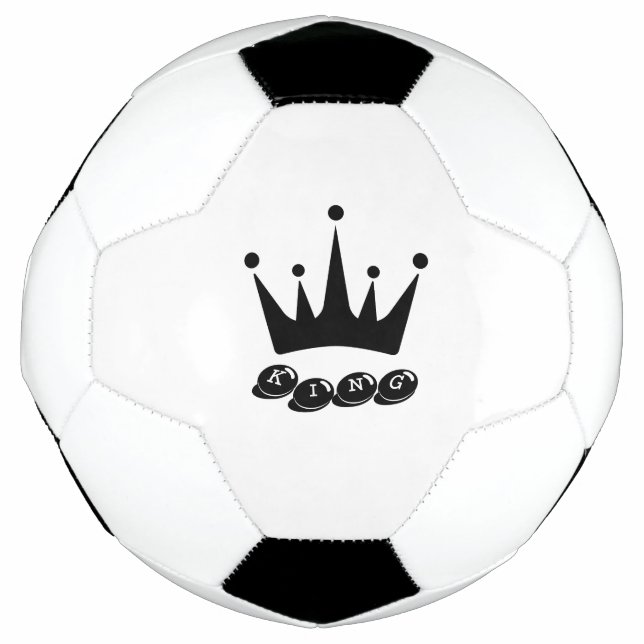 KING Text Crown Image Sports Equipment Football (Front)
