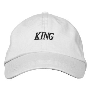 King Text Custom White colour Lovely and Handsome Embroidered Hat