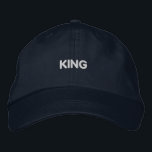 KING Text daily wear Cotton Navy Colour-hat Boy Me Embroidered Hat<br><div class="desc">Embroidered Cotton: This navy cotton cap is a blend of comfort and style,  with "King" text elegantly embroidered on the front. The adjustable strap offers a customised fit,  making it ideal for daily wear or as a standout piece.</div>