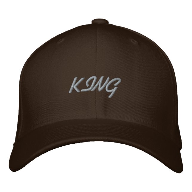 King Text Embroidered Hat (Front)