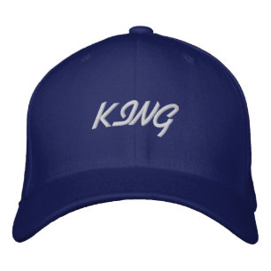 King Text Formal Flexfit wool Men's Handsome-Hat Embroidered Hat