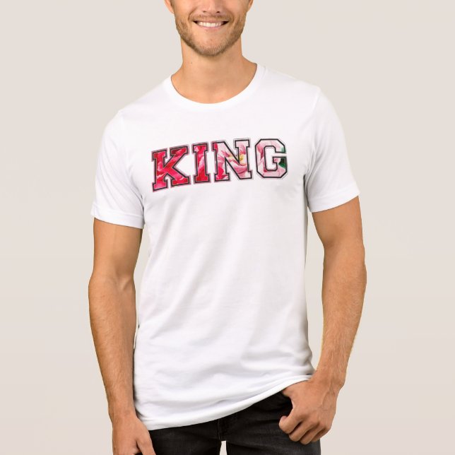 King text graffiti style lettering Tri-Blend shirt (Front)