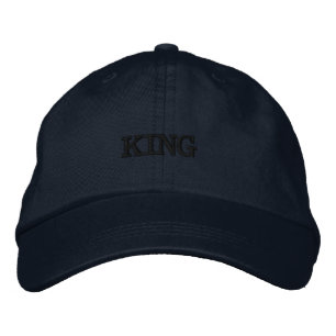 King Text Handsome Men Classic Look Navy Colour Fi Embroidered Hat