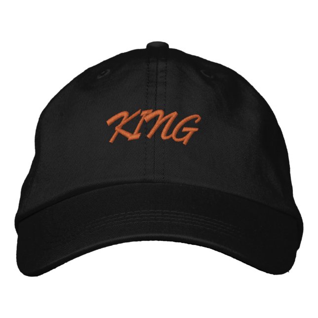 KING Text Looking Stylish Comfort Handsome-Hat Embroidered Hat (Front)