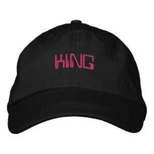 KING Text Name Alternative Apparel Basic Adjustabl Embroidered Hat