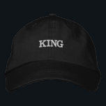 King Text Name Black Colour Embroidered Caps Hat<br><div class="desc">King Text Name Black Colour Embroidered Hats or Caps, Font Name is Century.
Style type is Alternative Apparel Basic Adjustable Cap, Colour type is Black.</div>