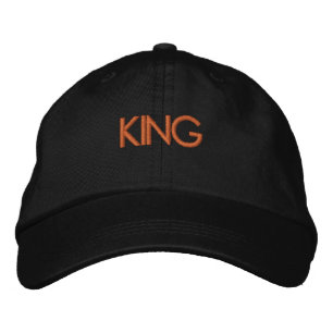 KING Text Name Hat-Handsome Visor Elegant Embroidered Hat