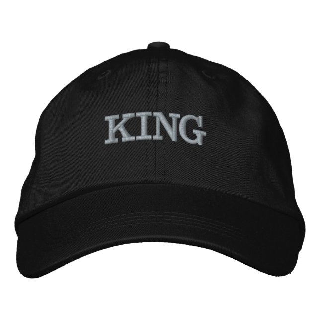 KING Text/Name Personalised Custom Hats & Caps (Front)