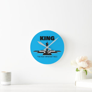 King The Most Important Piece  Round Clock