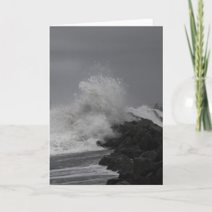 King Tide Waves at West Port, WA Card