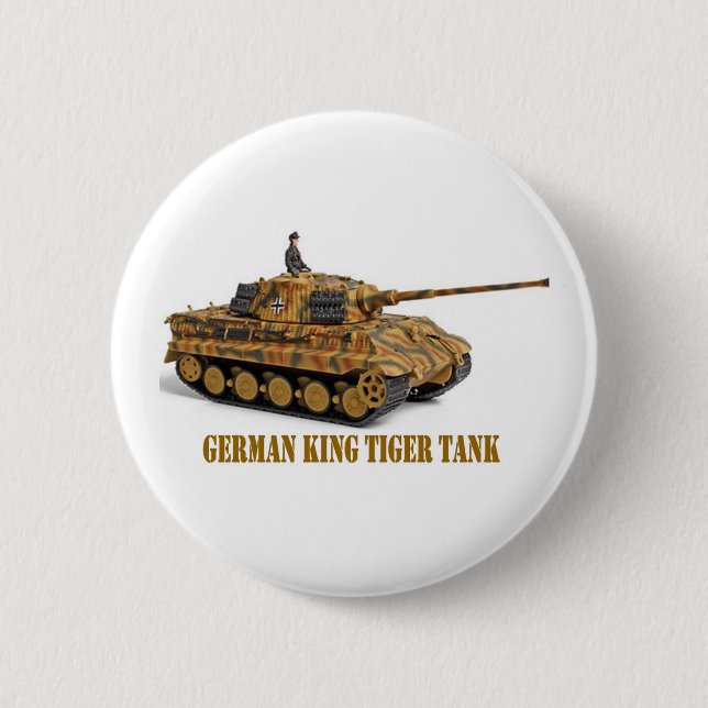 KING TIGER 6 CM ROUND BADGE (Front)