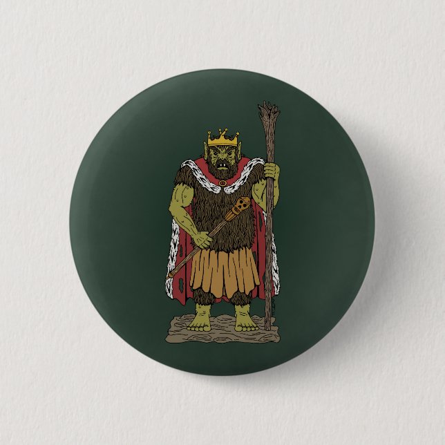 King Troll 6 Cm Round Badge (Front)