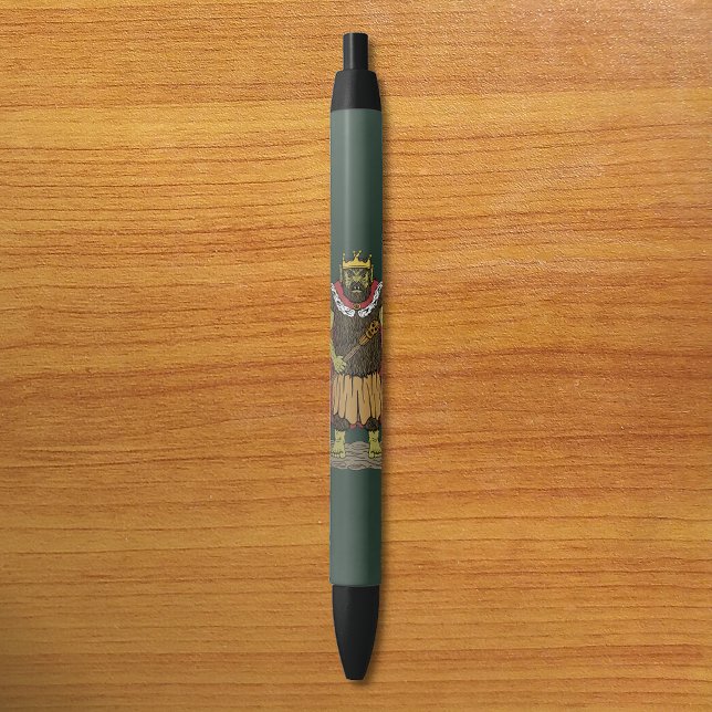 King Troll Black Ink Pen (King Troll Pen on Desk)