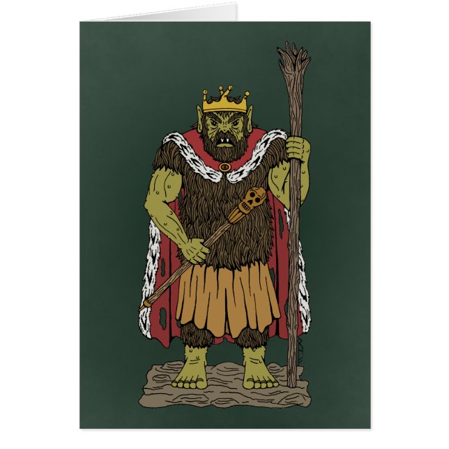 King Troll Greeting Card (Front)