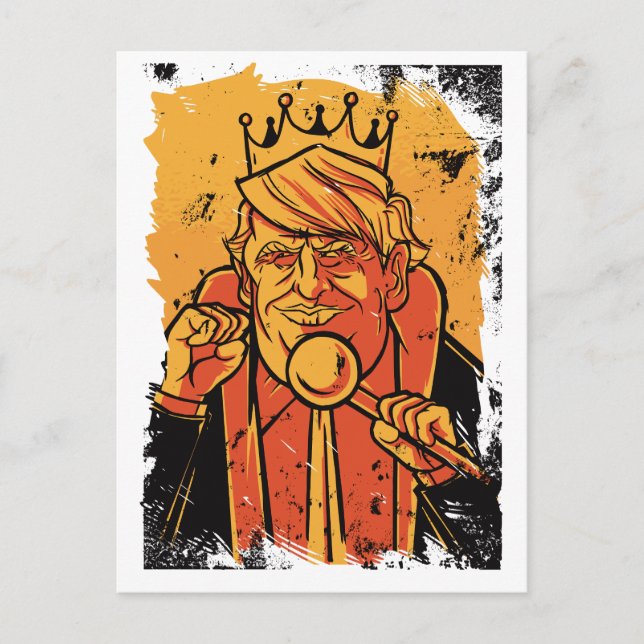 King Trump Cartoon Funny Postcard (Front)