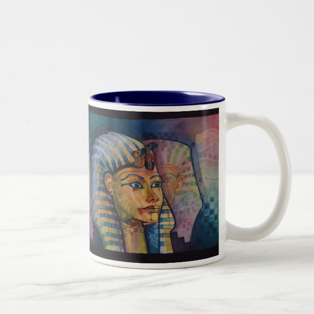 King Tut_2 Two-Tone Coffee Mug (Right)