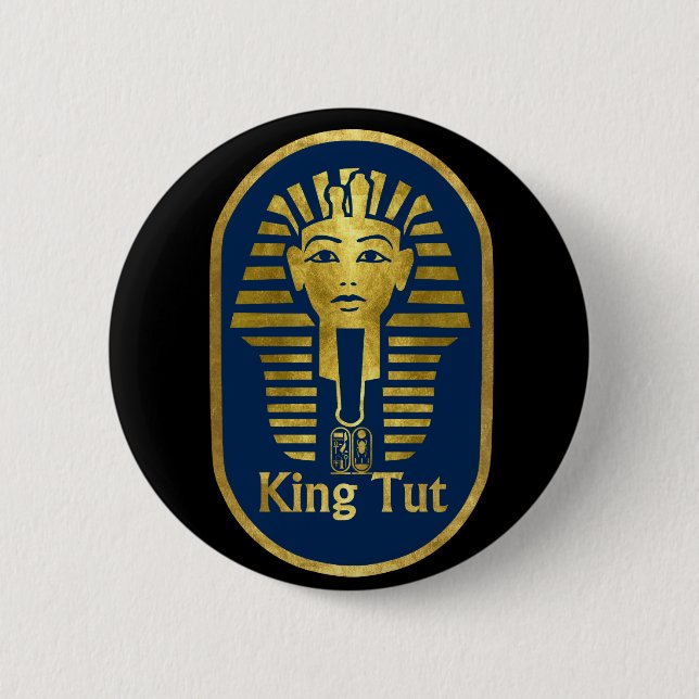 King Tut 6 Cm Round Badge (Front)