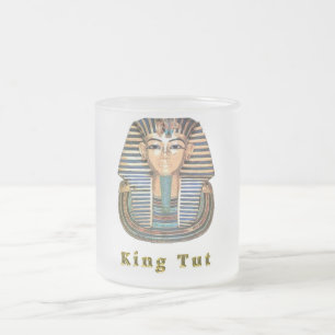 King Tut and Egypt Frosted Glass Coffee Mug