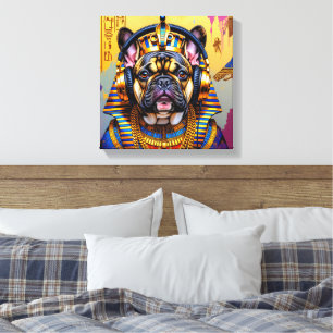KING TUT-FRENCH BULLDOG 3 CANVAS PRINT