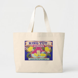 KING TUT LEMONS LARGE TOTE BAG