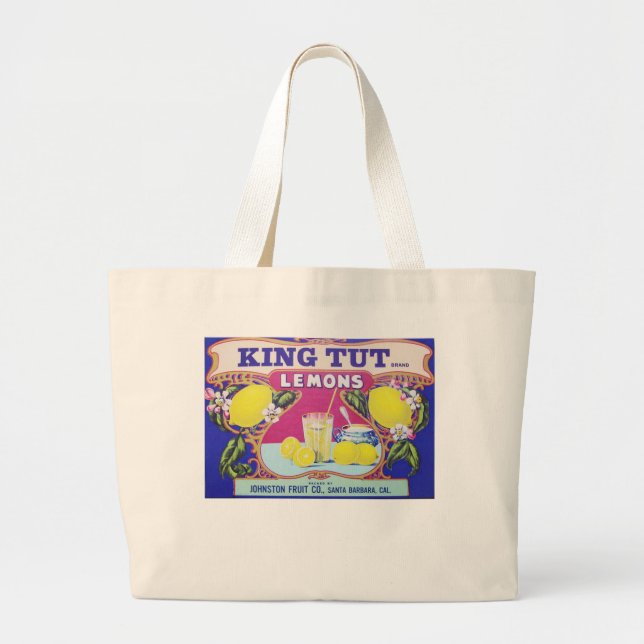 KING TUT LEMONS LARGE TOTE BAG (Front)