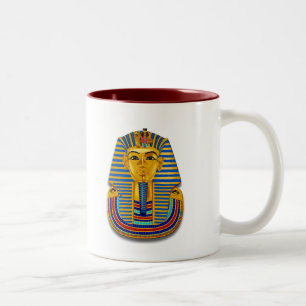 King Tut Mask Two-Tone Coffee Mug