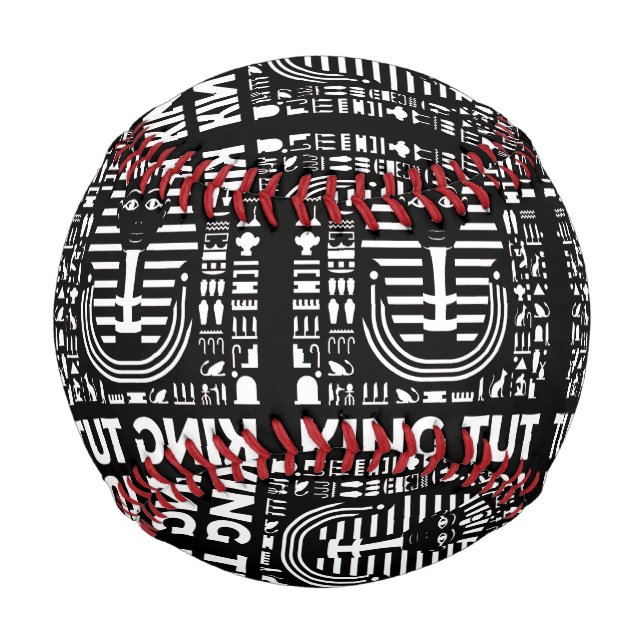 King tut pharaoh egyptian Hieroglyphic Alphabet Baseball (Front)