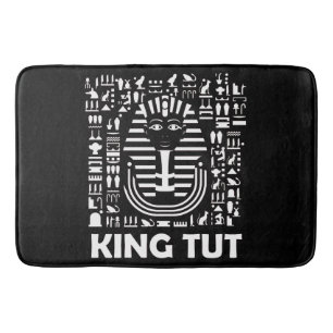 King tut pharaoh egyptian Hieroglyphic Alphabet Bath Mat