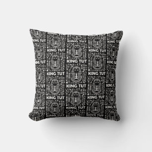 King tut pharaoh egyptian Hieroglyphic Alphabet Cushion