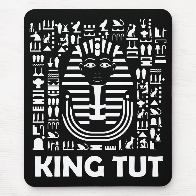 King tut pharaoh egyptian Hieroglyphic Alphabet Mouse Mat (Front)