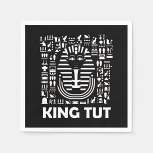 King tut pharaoh egyptian Hieroglyphic Alphabet Napkin