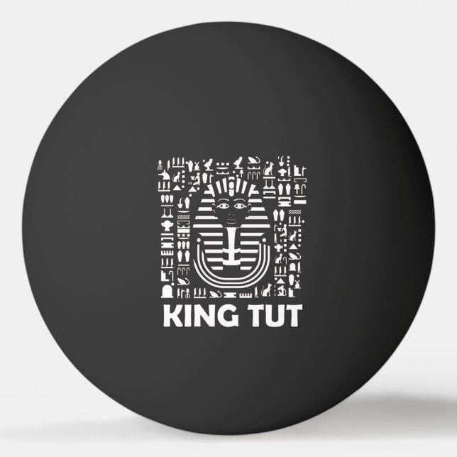 King tut pharaoh egyptian Hieroglyphic Alphabet Ping Pong Ball (Front)