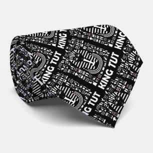 King tut pharaoh egyptian Hieroglyphic Alphabet Tie