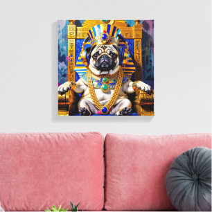 KING TUT-PUG CANVAS PRINT