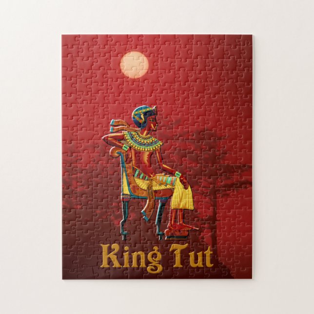 King Tut under a setting sun Jigsaw Puzzle (Vertical)