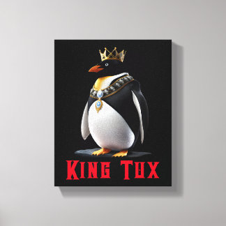 King Tux - Regal Linux Penguin Canvas Print