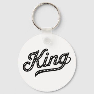 King Typography elegant Design Key Ring