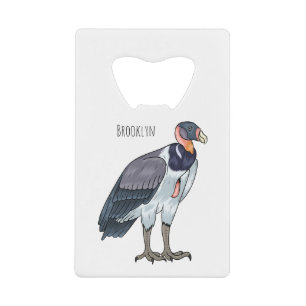 King vulture bird cartoon illustration 