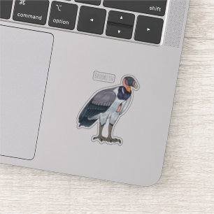 King vulture bird cartoon illustration 