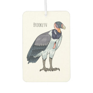 King vulture bird cartoon illustration car air freshener